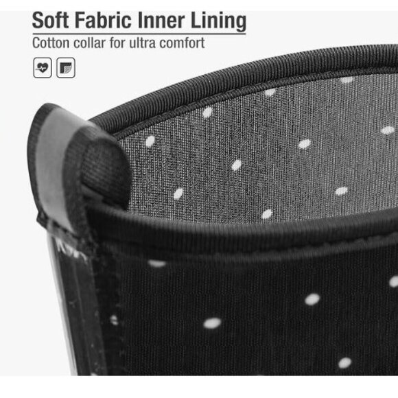 NEW Hisea Rain Boot Womens Mid Calf Polka Dot Navy Fabric Inside Size 6 - Picture 4 of 7